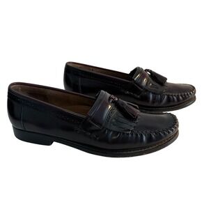 Weejuns GH Bass Jeremy Leather Kiltie Tassel Loafer Size 10.5 D Burgundy‎ Brown